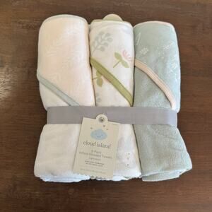 Cloud Island 3-pack Infant Hooded Towels Baby Girl Or Boy SWEET WOODLAND new